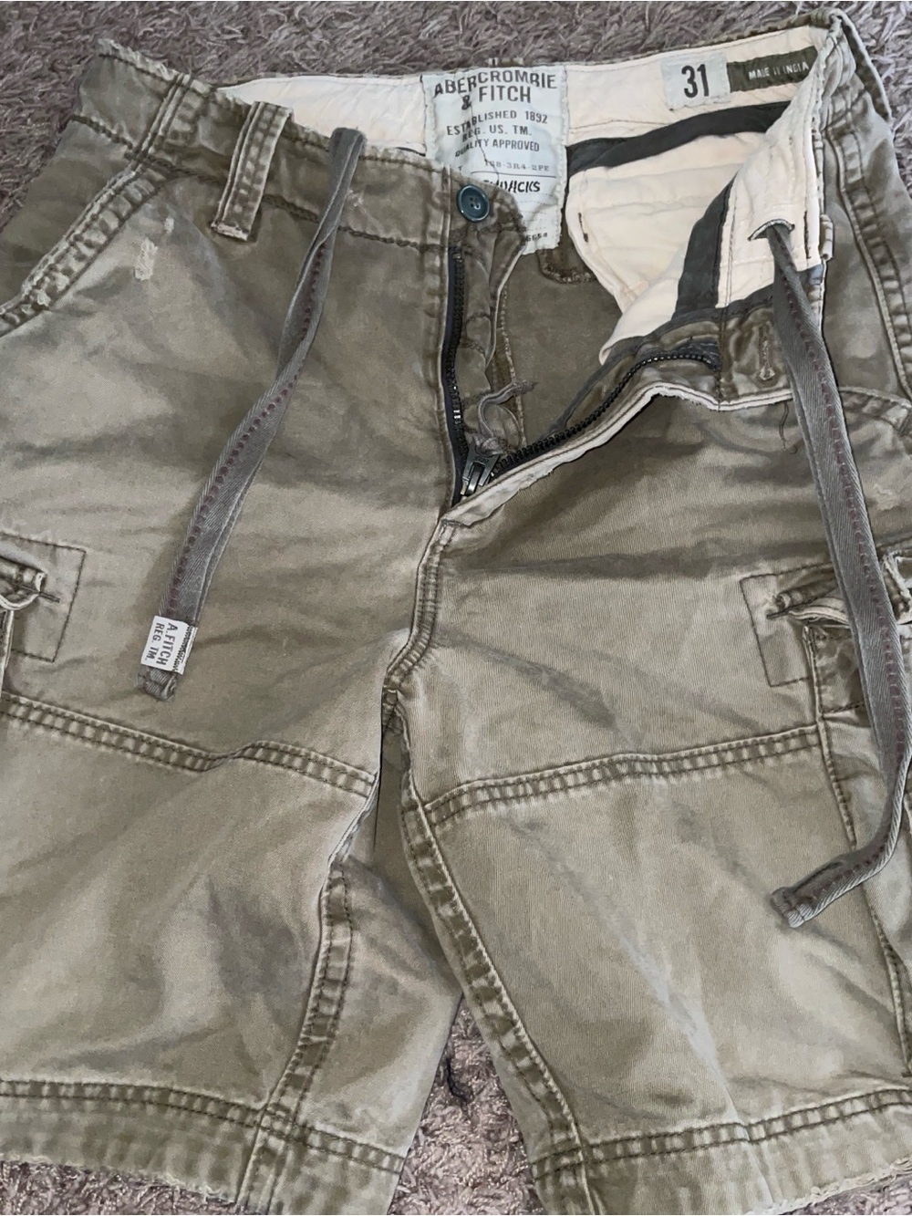 Abercrombie & Fitch Faded Khaki Men's Cargo Shorts